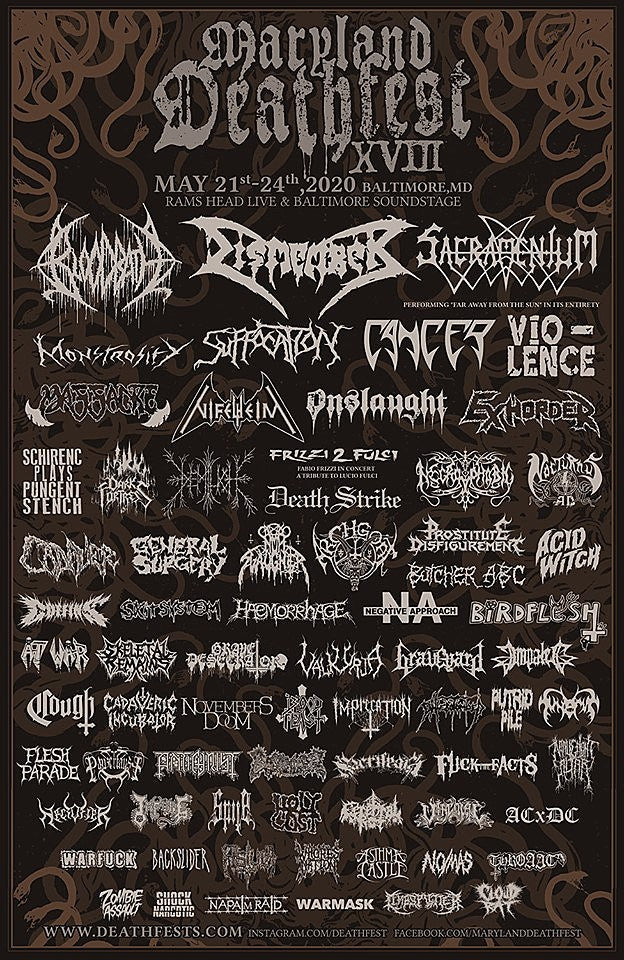 MDF 2020 adds Bloodbath, Exhorder, Skitsystem, Negative Approach, more