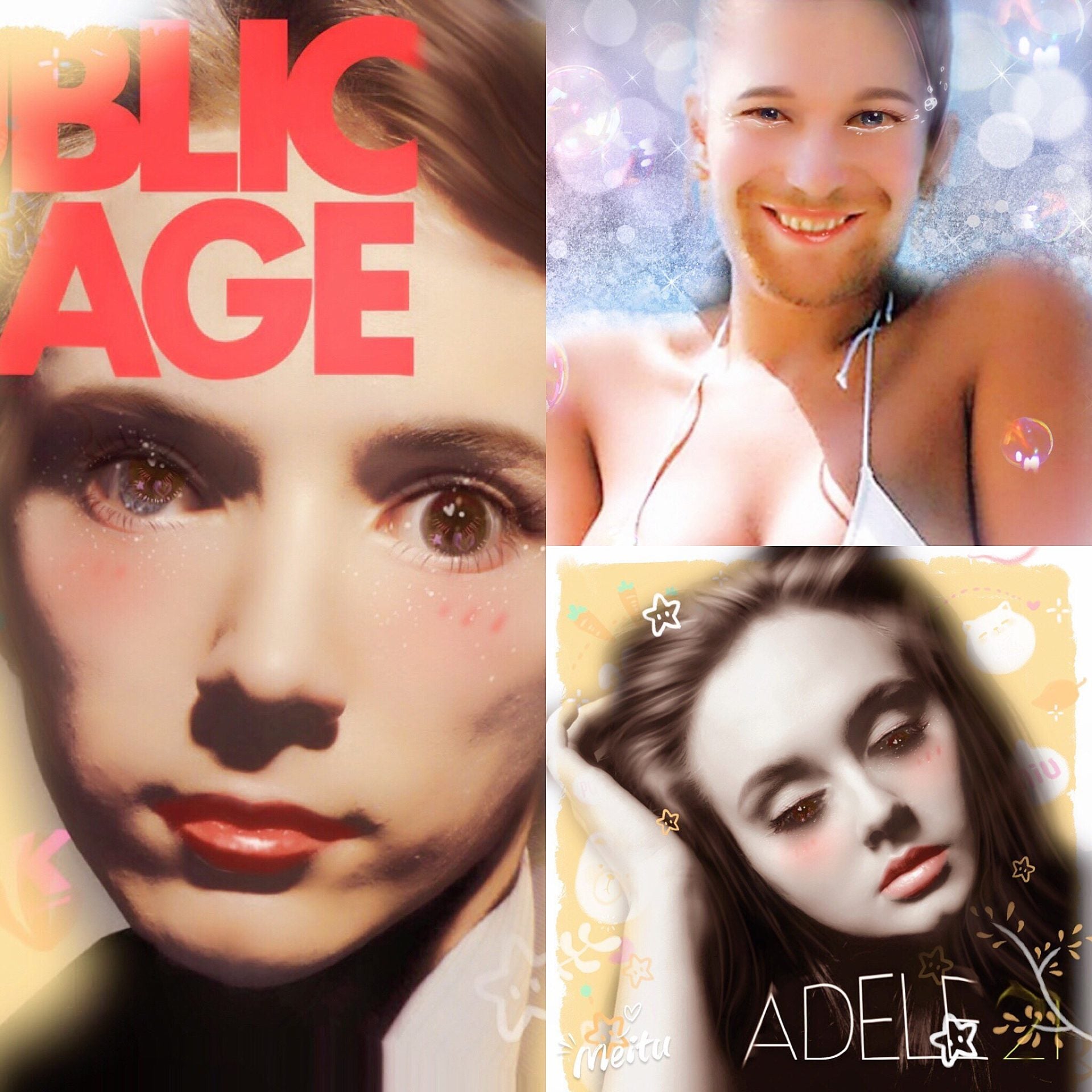 37 Album Covers with a Meitu Makeover (viral selfie app turns people into anime)