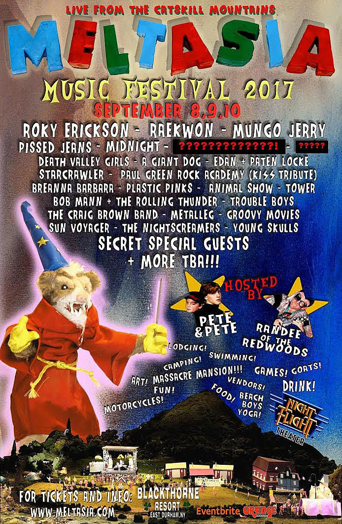 Meltasia fest 2017 lineup: Roky Erickson, Raekwon, Randee of the Redwoods & more