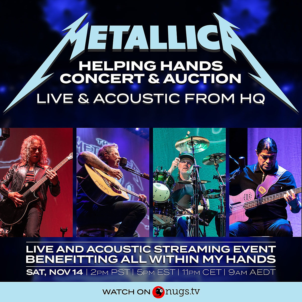 Metallica announce acoustic livestream benefit & auction