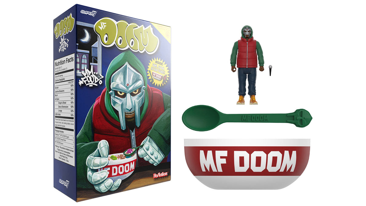 New MF DOOM reissue, action figure & cereal bowl set celebrate 20th anniversary of ‘Mm..Food’