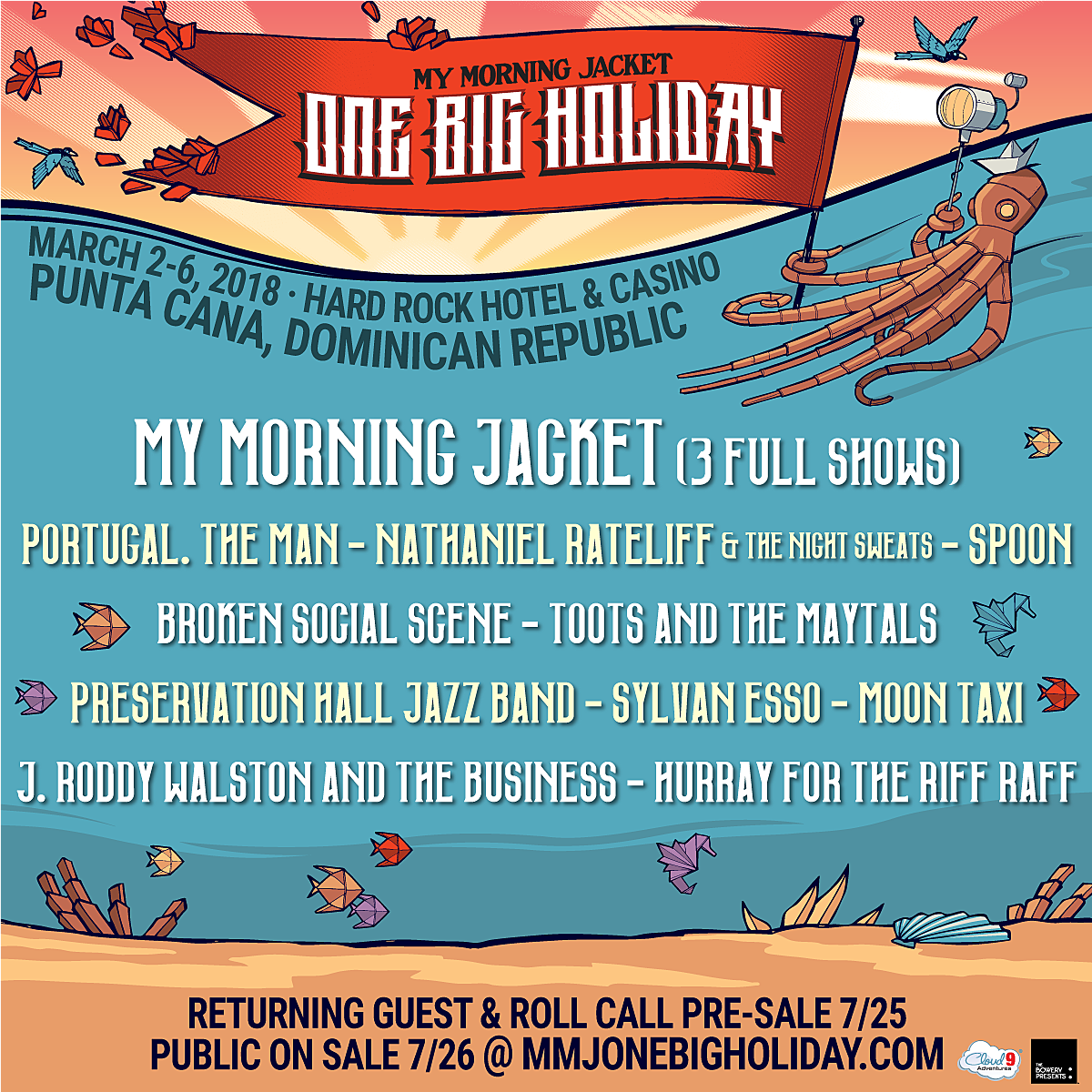My Morning Jacket’s One Big Holiday 2018 lineup: Broken Social Scene, Spoon, more