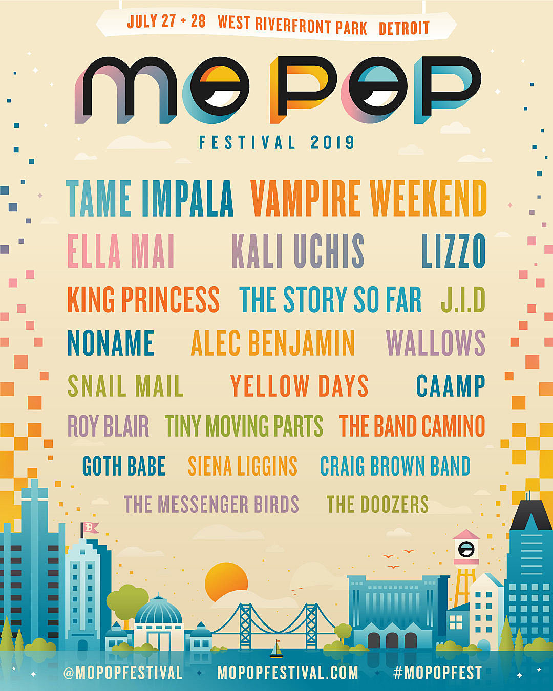 Mo Pop Fest 2019 lineup (Tame Impala, Vampire Weekend, Noname, more)