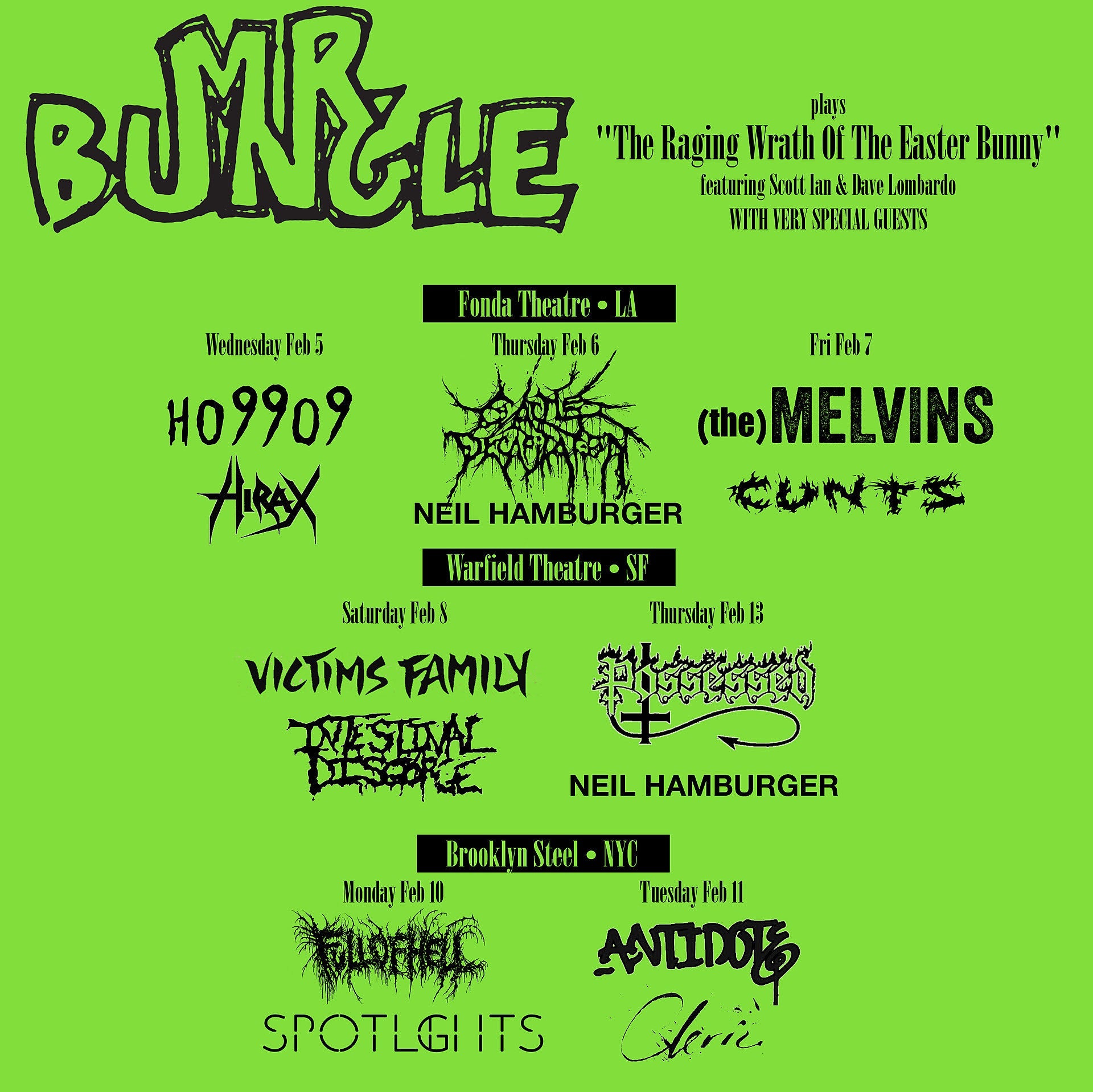 Mr. Bungle reveal openers: Melvins, Possessed, Cattle Decap, Full of Hell, more