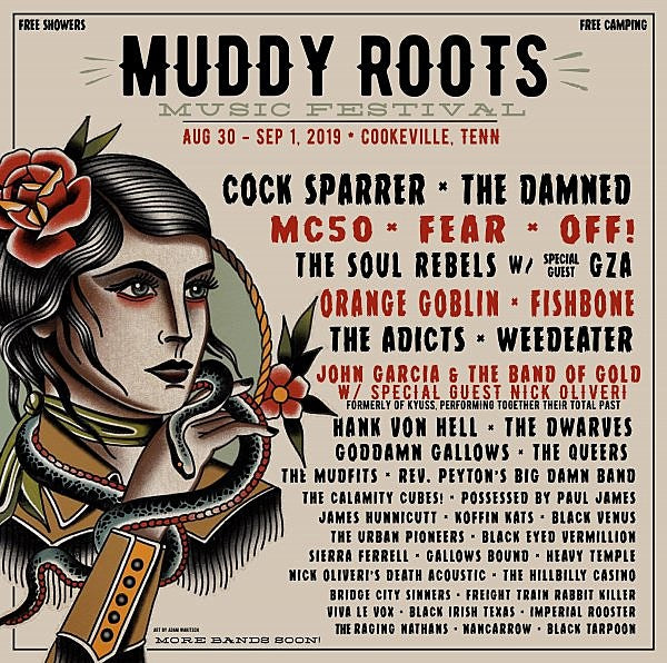 Muddy Roots 2019 lineup (Cock Sparrer, The Damned, MC50, OFF!, Fear, more)