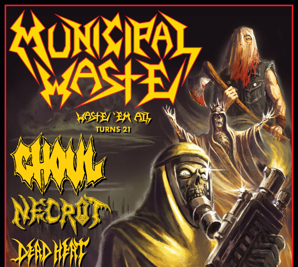 Municipal Waste taking Ghoul, Necrot, and Dead Heat on a Brainsqueeze Tour