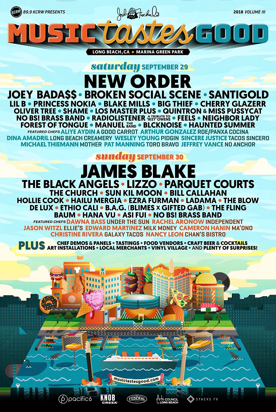 Music Tastes Good 2018 lineup (New Order, James Blake, Joey Bada$$, BSS, more)
