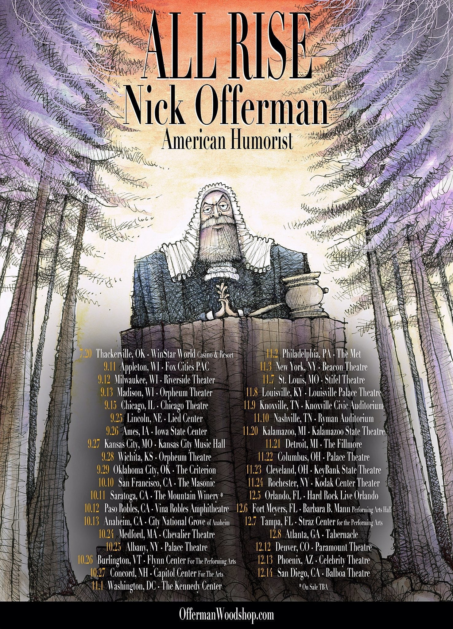 Nick Offerman announces “All Rise” tour (BrooklynVegan presale for NYC show)