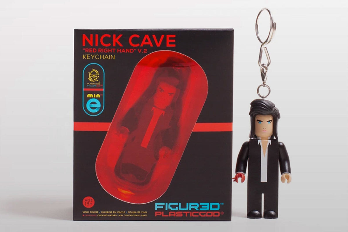 Miniature Nick Cave keychain figure on the way