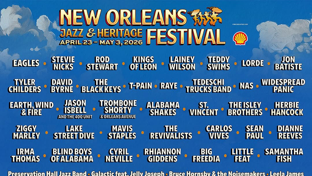 NOLA Jazz Fest 2026 lineup: Stevie Nicks, Kings of Leon, Lorde, Tyler Childers, Jason Isbell, more