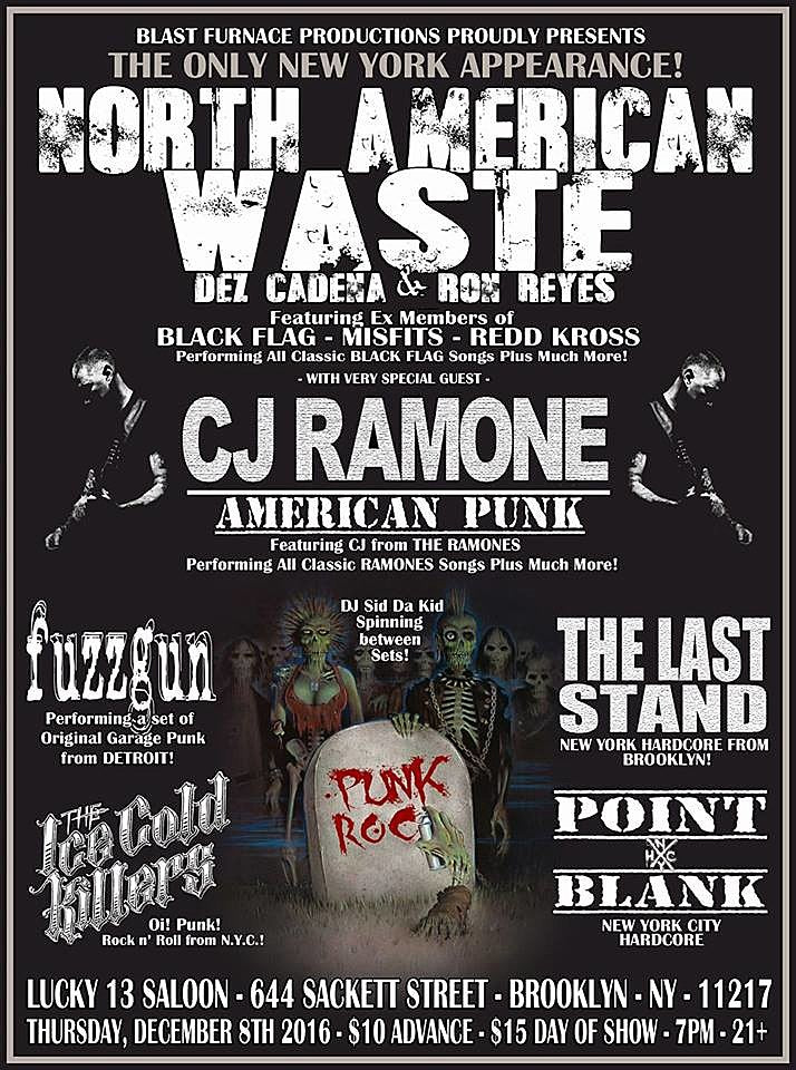 Dez Cadena & Ron Reyes playing Black Flag songs at shows with CJ Ramone