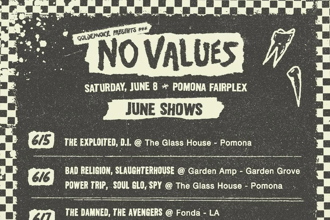 Bad Religion, The Damned, The Jesus Lizard, Scowl & more playing No Values sideshows in CA