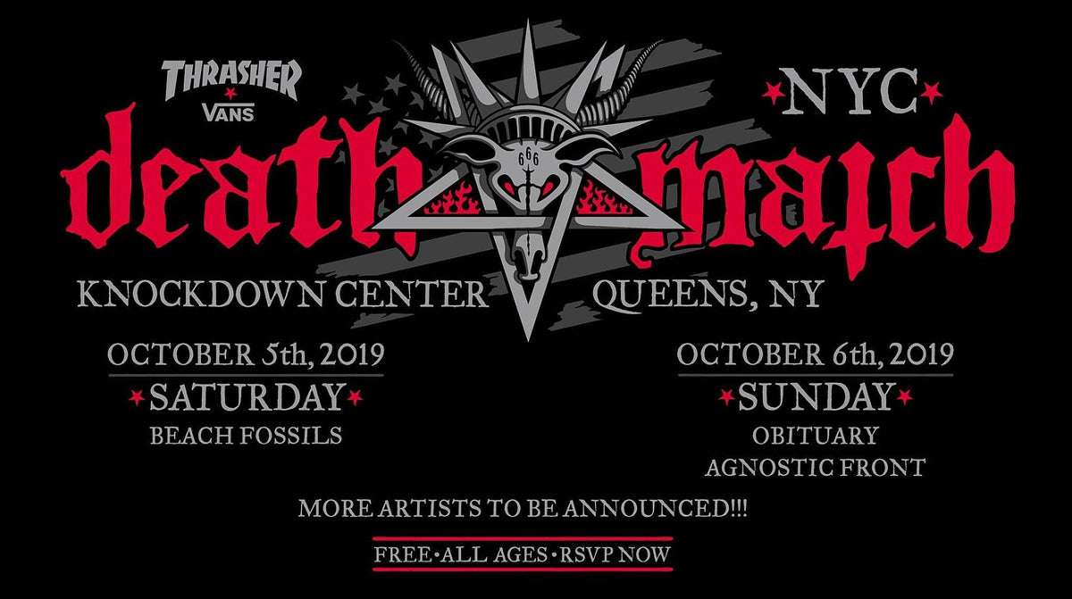 Obituary, Agnostic Front & Beach Fossils playing 2019 NYC Death Match (RSVP)