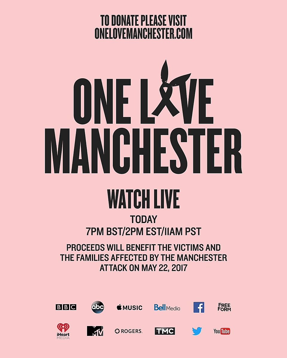 watch ‘One Love Manchester’ benefit concert livestream w/ Coldplay, Ariana Grande, Pharrell, Take That & more