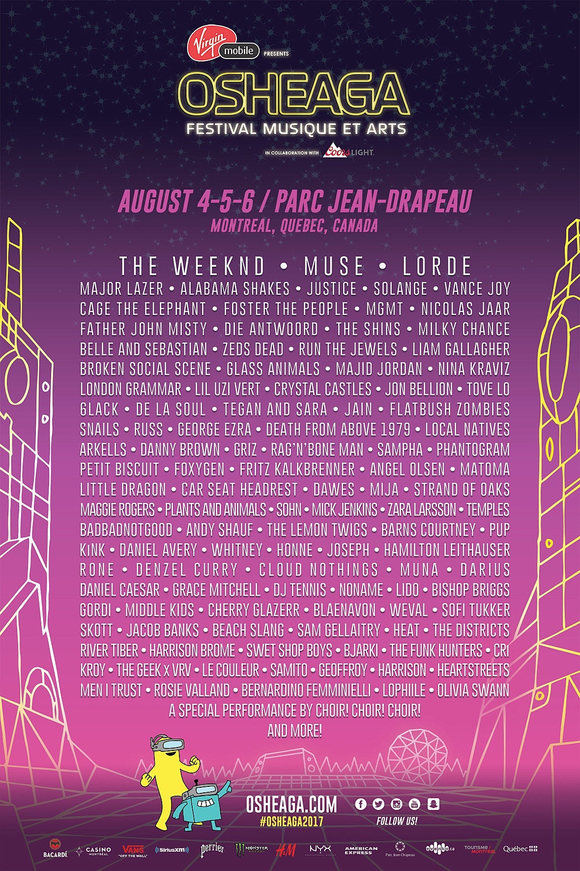 Osheaga fest announces 2017 lineup