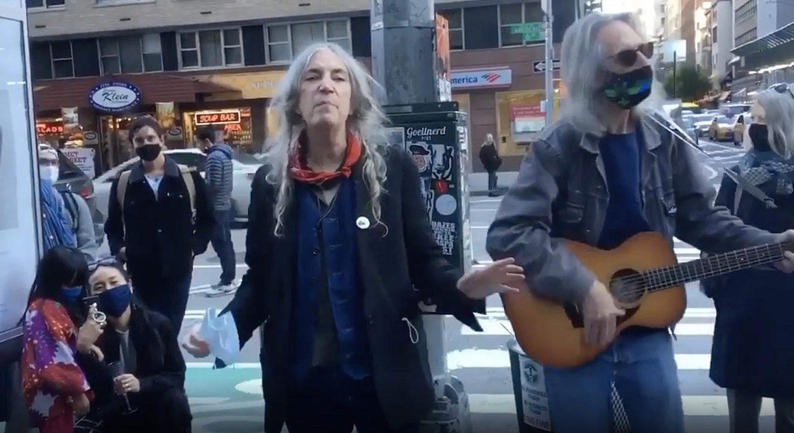 Watch Patti Smith & Lenny Kaye perform “People Have the Power” for voters in NYC
