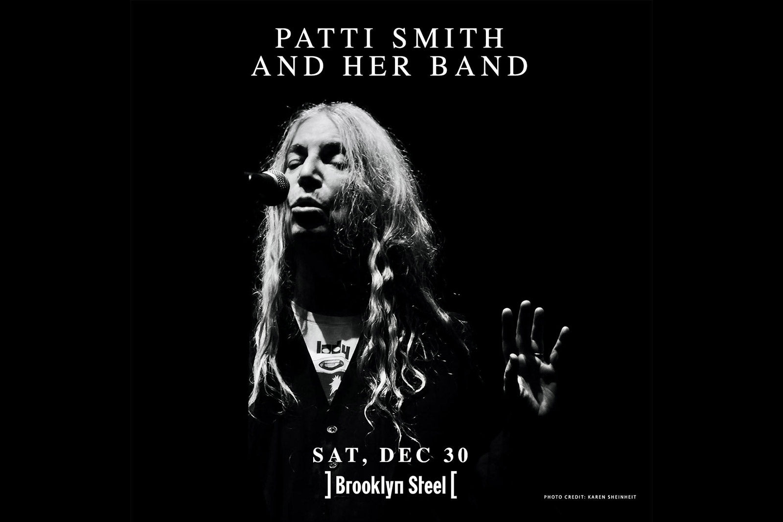 Patti Smith and Her Band at Brooklyn Steel on BrooklynVegan Presale (password here)