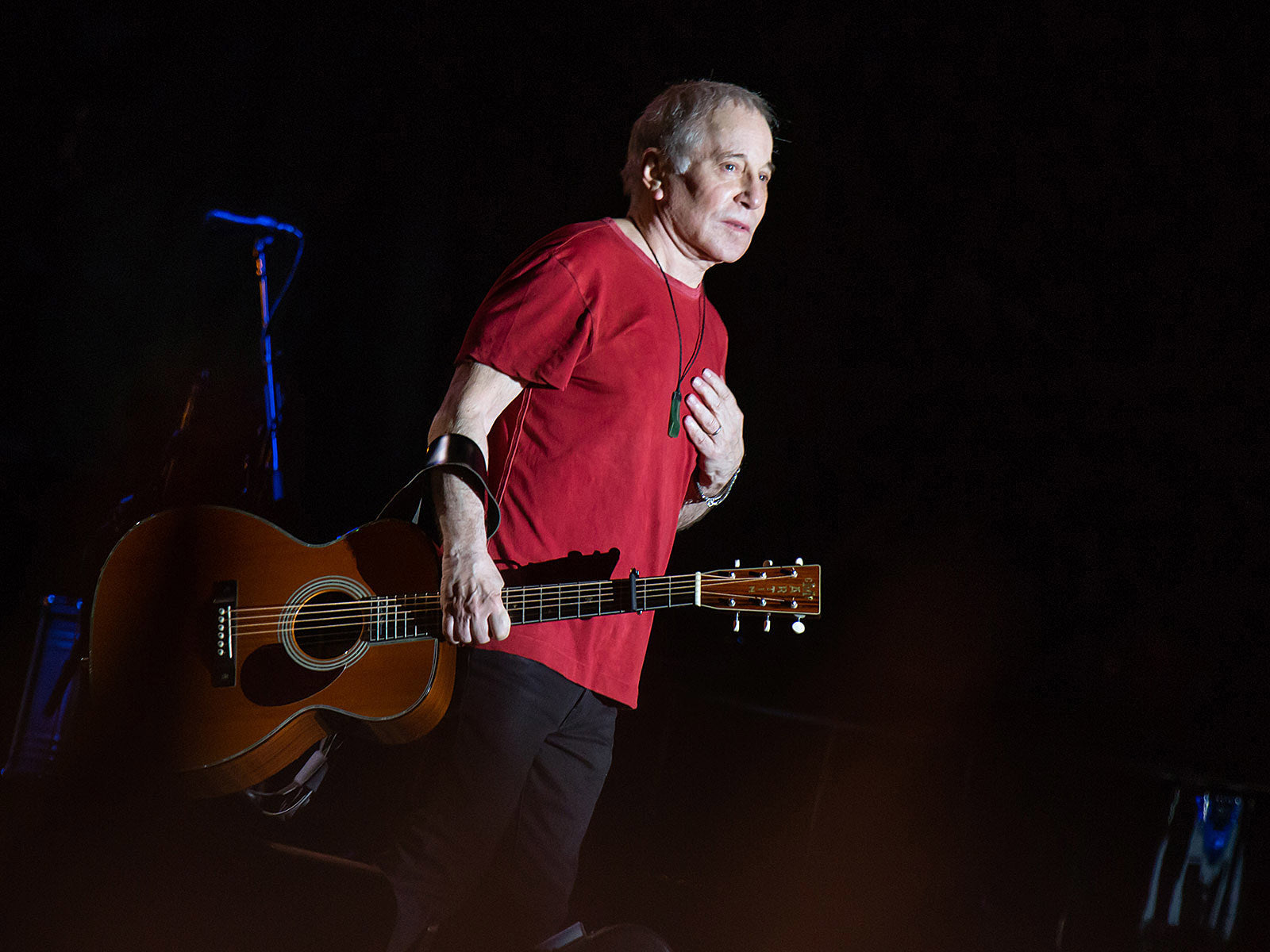 Paul Simon doing ‘Live From Here with Chris Thile’ makeup date (with Anais Mitchell)