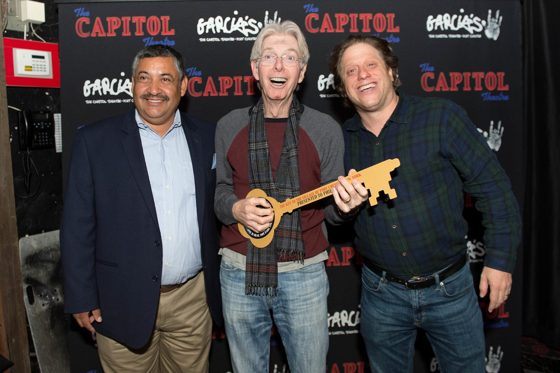 Phil Lesh receives the key to Port Chester during Halloween Capitol Theatre show
