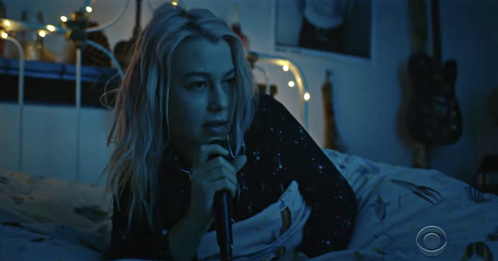 Watch Phoebe Bridgers play “Kyoto” from her bedroom on James Corden