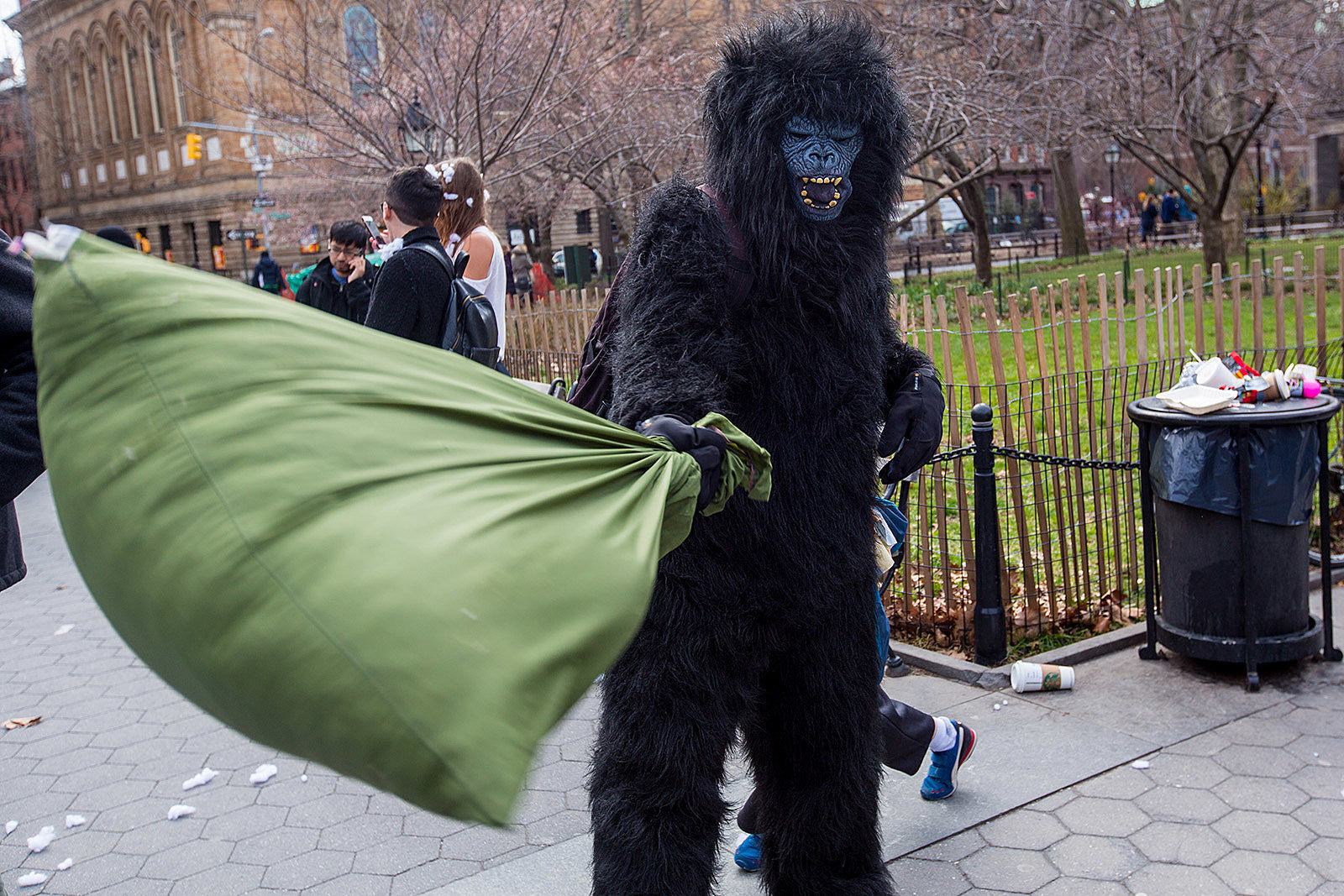 The 2017 Pillow Fight in Washington Square Park (pics & video)