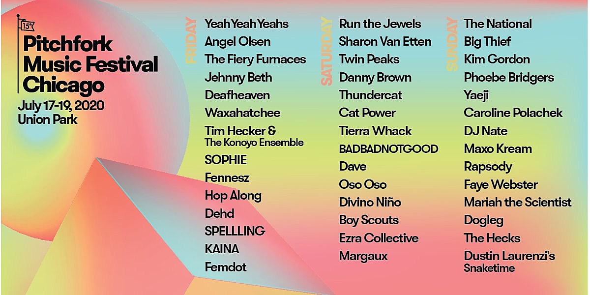 Pitchfork Fest 2020 lineup: Yeah Yeah Yeahs, RTJ, The National, Fiery Furnaces, more