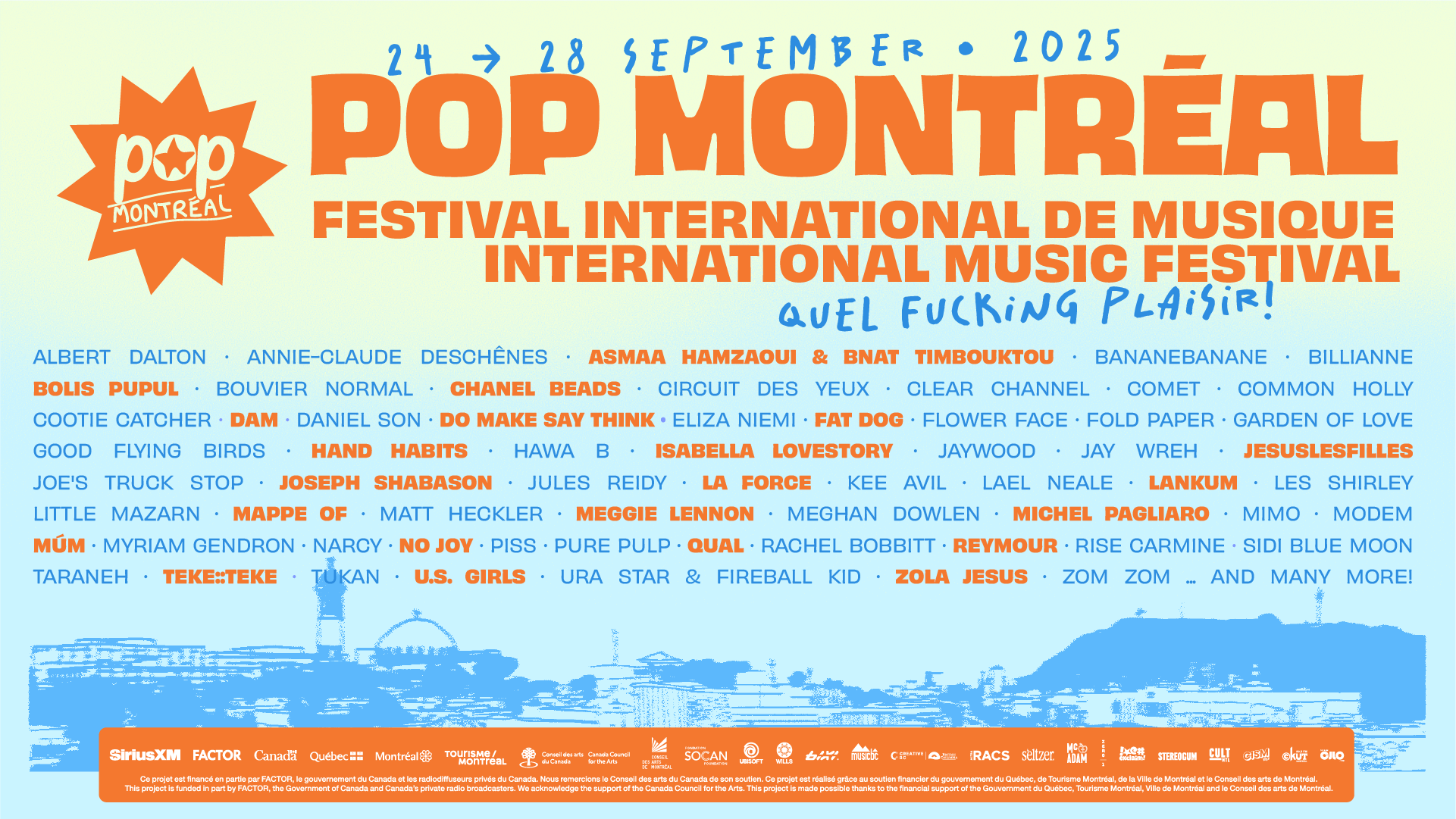 Pop Montreal announces initial 2025 lineup