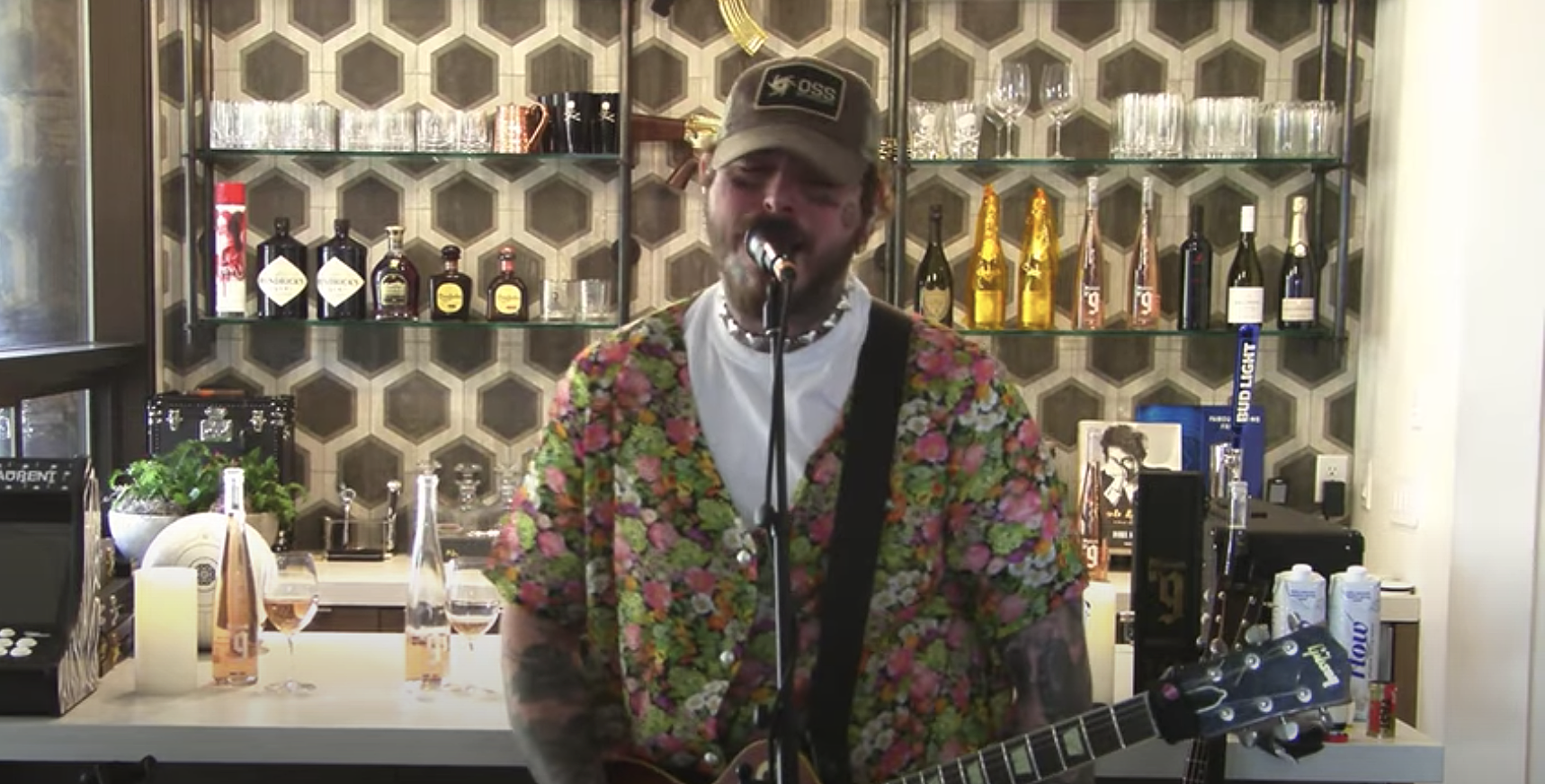 here’s Post Malone’s all-Nirvana covers set, with Travis Barker on drums