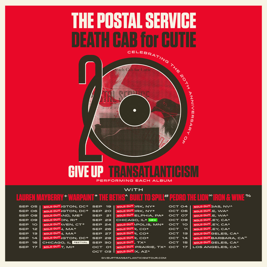 Postal Service/Death Cab add Lauren Mayberry & Pedro the Lion to tour + new Chicago date