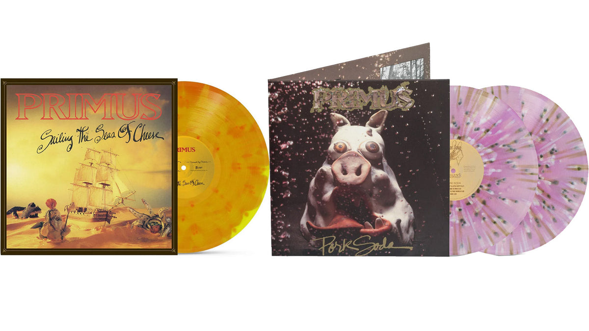 New exclusive vinyl: Primus’ ‘Sailing the Seas of Cheese’ & ‘Pork Soda’ on color LP