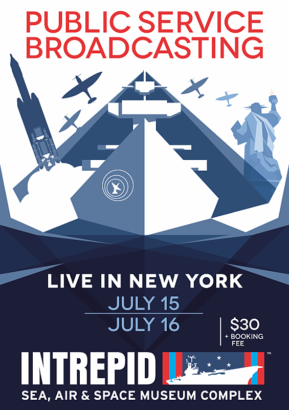 Public Service Broadcasting released remix LP (listen), playing live under the Space Shuttle on NYC’s Intrepid Museum