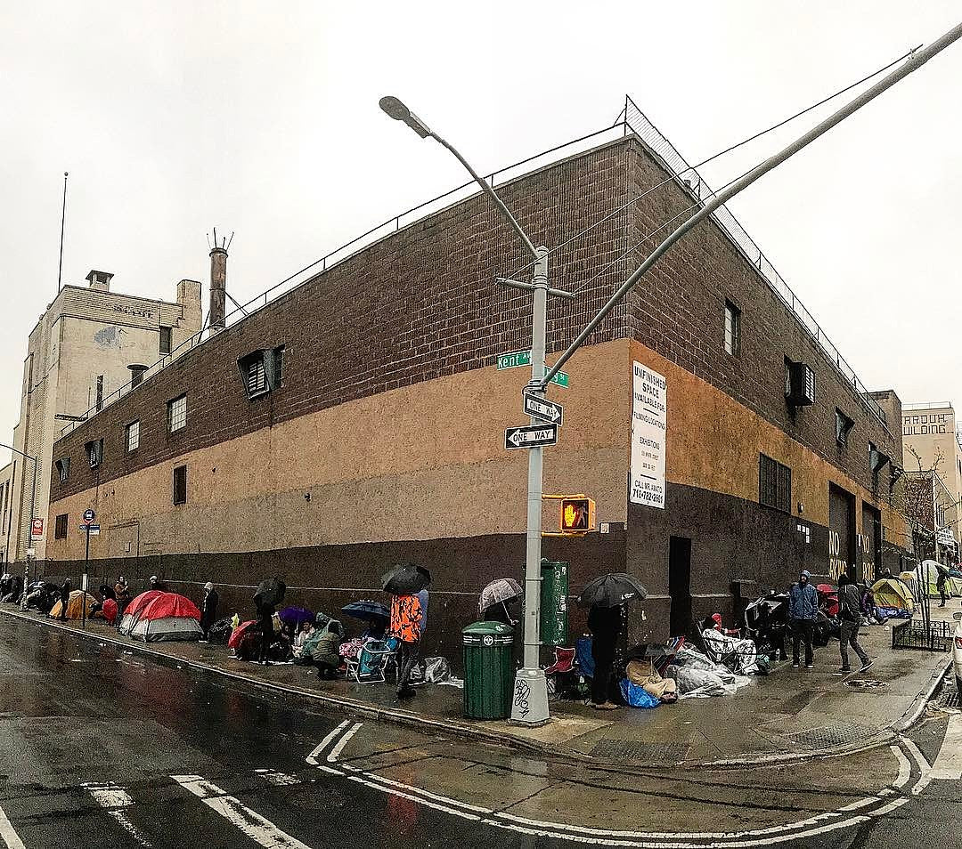 Gorillaz play Rough Trade today; people have been lined up all night to get in
