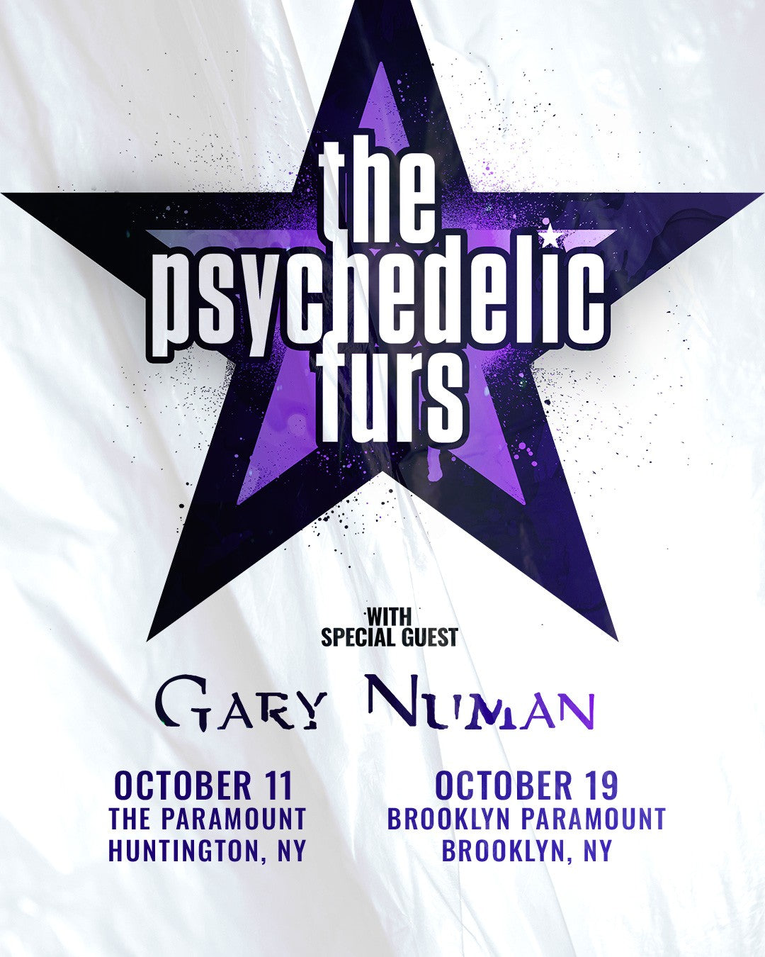 The Psychedelic Furs / Gary Numan shows in Brooklyn & Long Island on BV presale (password here)