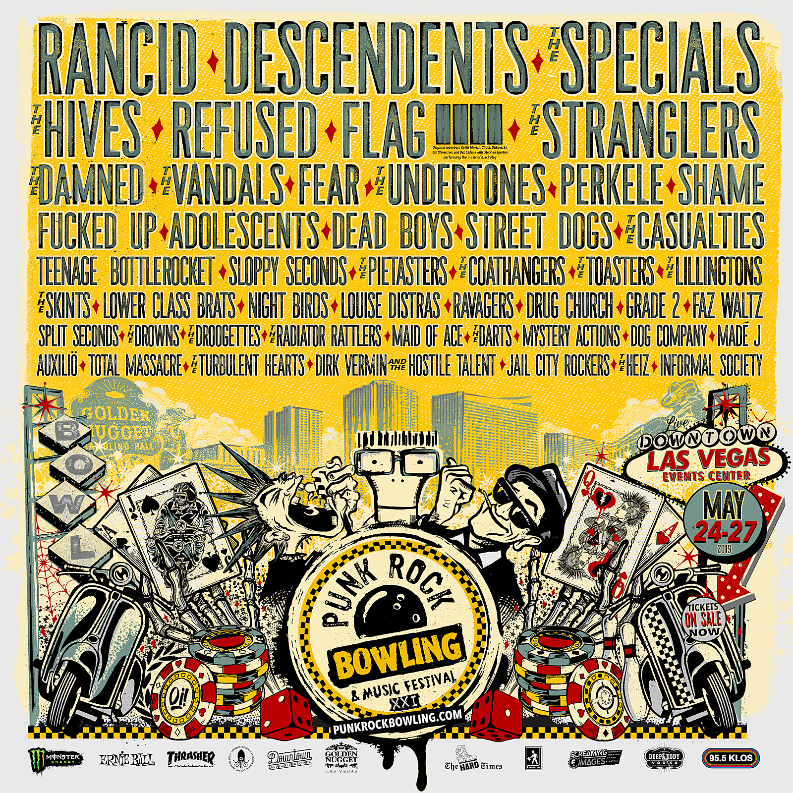 Punk Rock Bowling 2019 lineup (Rancid, Descendents, Hives, Refused, FLAG, more)