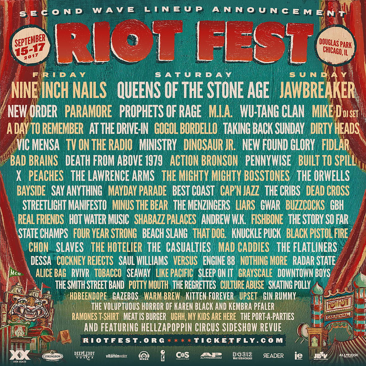 Riot Fest 2017 adds Cap’n Jazz, At the Drive In, Cockney Rejects, Best Coast, more