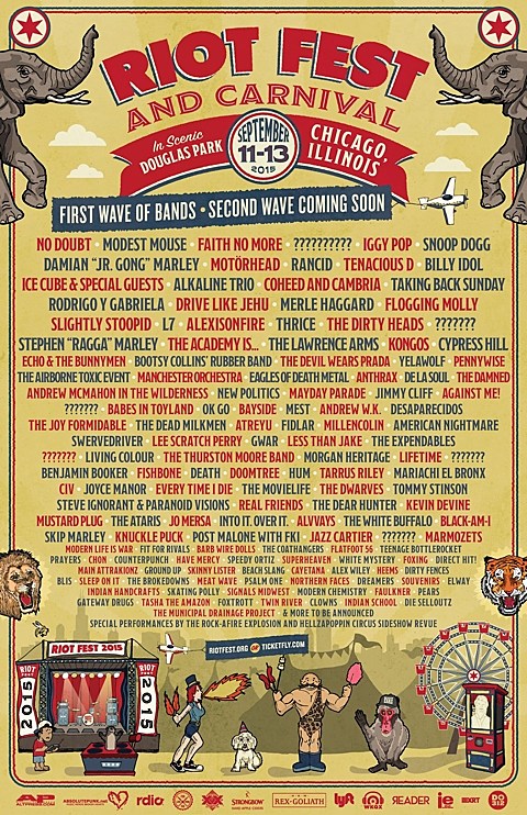 Riot Fest Chicago 2015: Faith No More, Billy Idol, Lifetime, Hum, Desaparecidos, Civ, Ice Cube, Merle Haggard & more