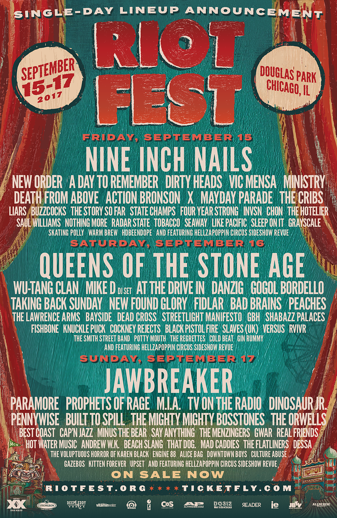 Danzig added to Riot Fest 2017 ++ daily lineups announced