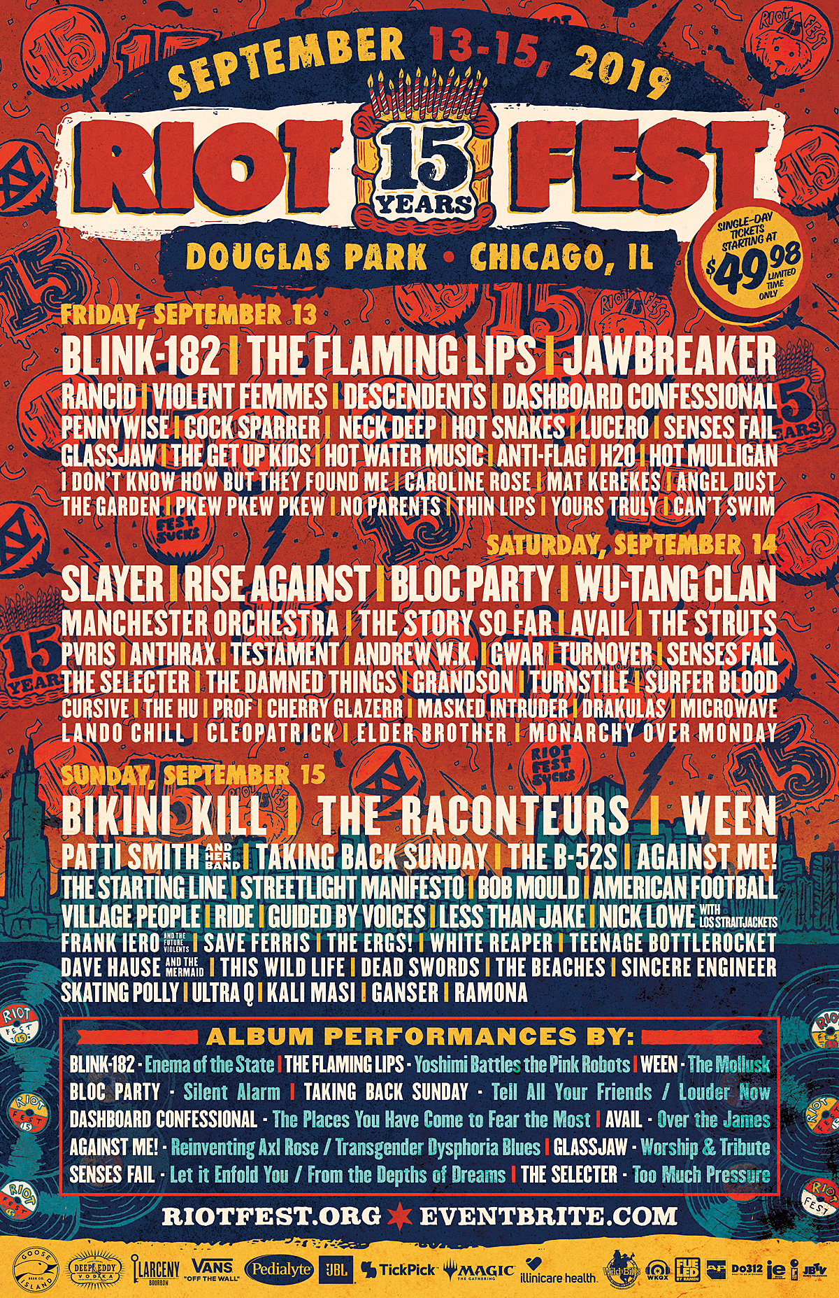 Riot Fest replaces Die Antwoord with Wu-Tang Clan on 2019 lineup