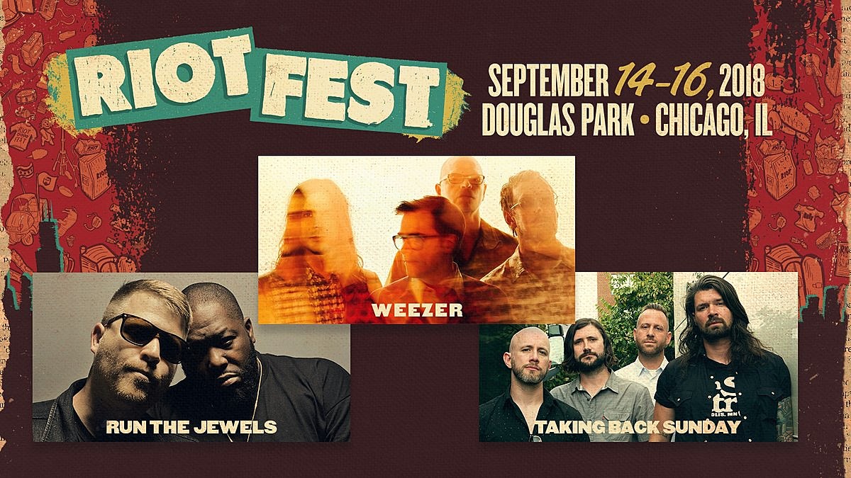 Riot Fest adds Run the Jewels, Taking Back Sunday & Weezer to replace blink-182