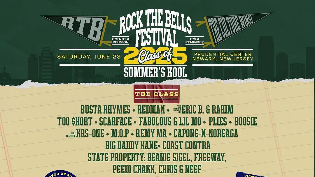 Rock the Bells 2025 lineup (Busta Rhymes, Eric B & Rakim, KRS-One, Redman & more)
