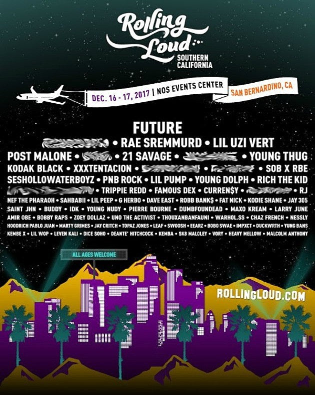 Rolling Loud SoCal lineup (Future, Rae Sremmurd, Young Thug, Lil Uzi, more)