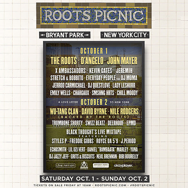 tickets to NYC Roots Picnic on BrooklynVegan presale (password here)
