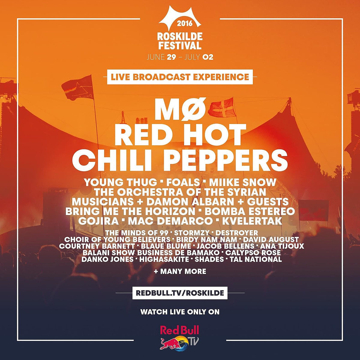 Roskilde festival livestreaming (2016 schedule & webcast here)
