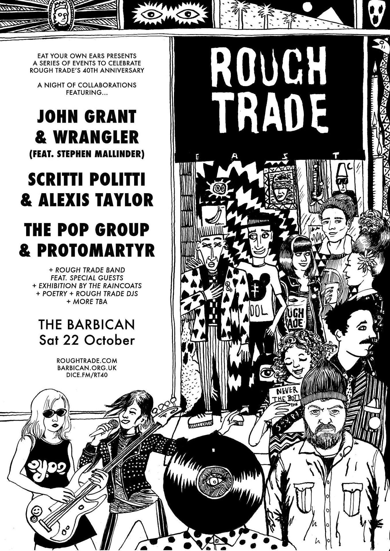 Rough Trade celebrating 40th anniversary w/ collab shows (Angel Olsen / Raincoats, Protomartyr / Pop Group, more)