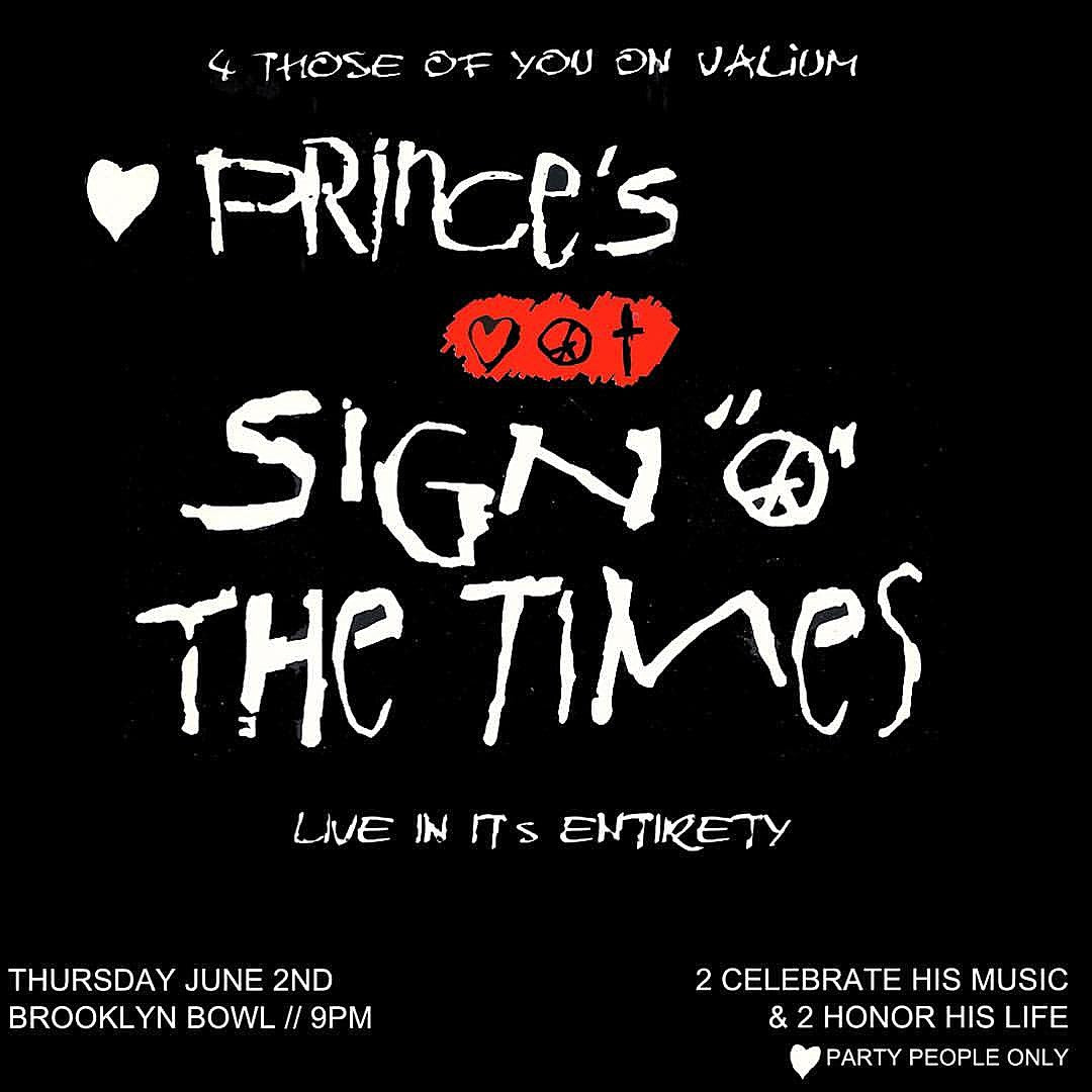 members of Holy Ghost!, Starchild, Blood Orange & more playing Prince’s ‘Sign o the Times’ in full at Brooklyn Bowl