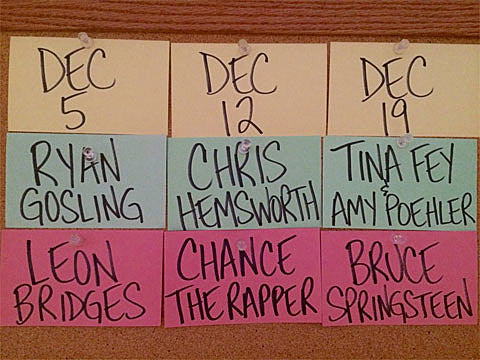 SNL confirms Bruce Springsteen, Leon Bridges, Chance the Rapper, Tina Fey, Amy Poehler, Ryan Gosling & more