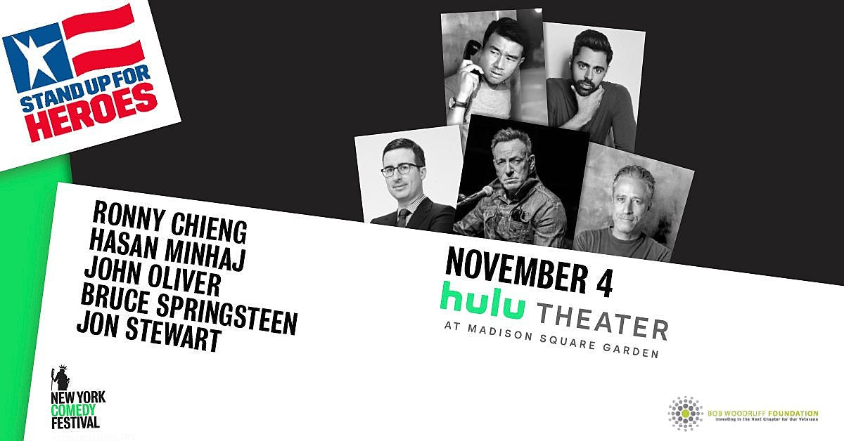 Bruce Springsteen, Jon Stewart, John Oliver, Hasan Minhaj & more playing 2019 Stand Up for Heroes benefit