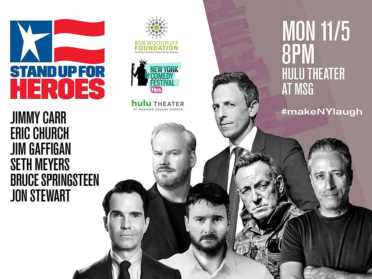 Bruce Springsteen, Jon Stewart, Seth Meyers & more playing 2018 “Stand Up for Heroes” benefit