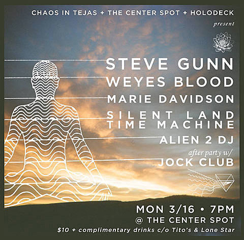 Steve Gunn (now on Matador) in Austin for SXSW, plays The Center Spot TONIGHT w/ Weyes Blood, FREE DRINKS, more