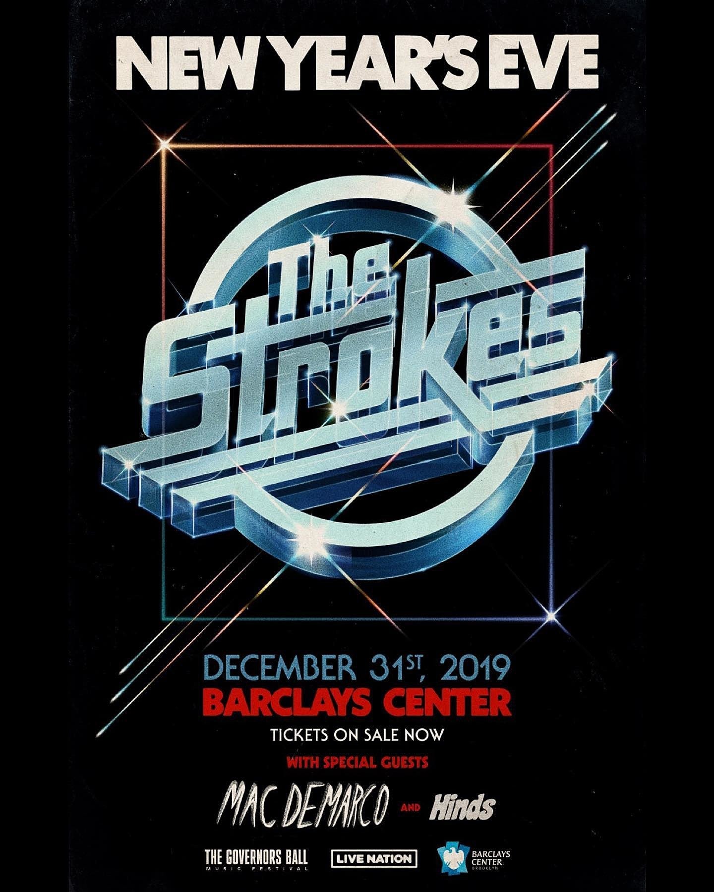 The Strokes playing New Year’s Eve at Barclays Center